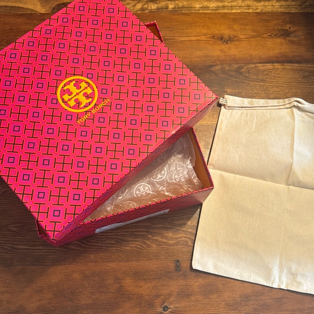Empty Tori Burch Ankle Boot Box With 2 Dust Covers - image 1